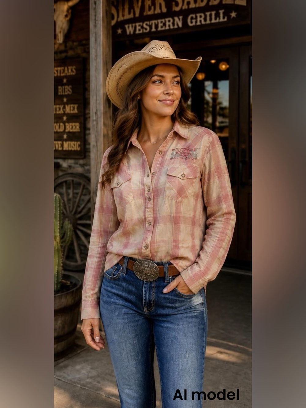 Cowgirl Hardware button down‎ shirt